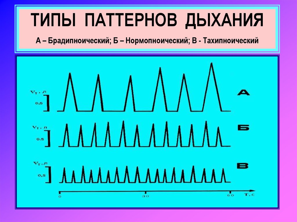 Патологический паттерн. Паттерны дыхания физиология. Физиологические типы дыхания. Патологические типы дыхания. Правильный паттерн дыхания.