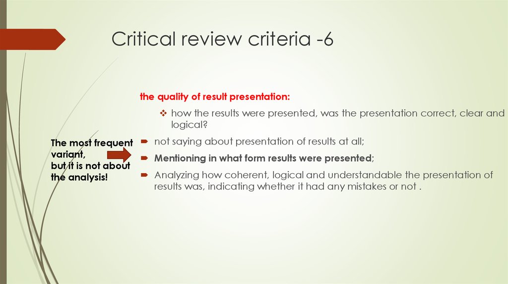 Critical review criteria -6