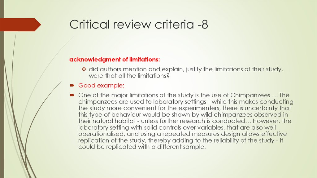 Critical review criteria -8