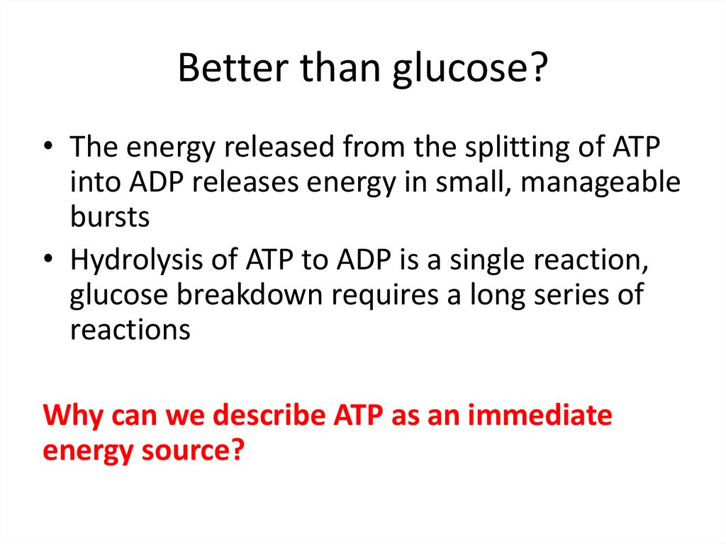 Better than glucose?