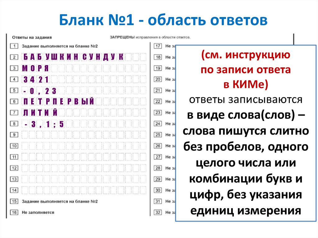 Область ответов