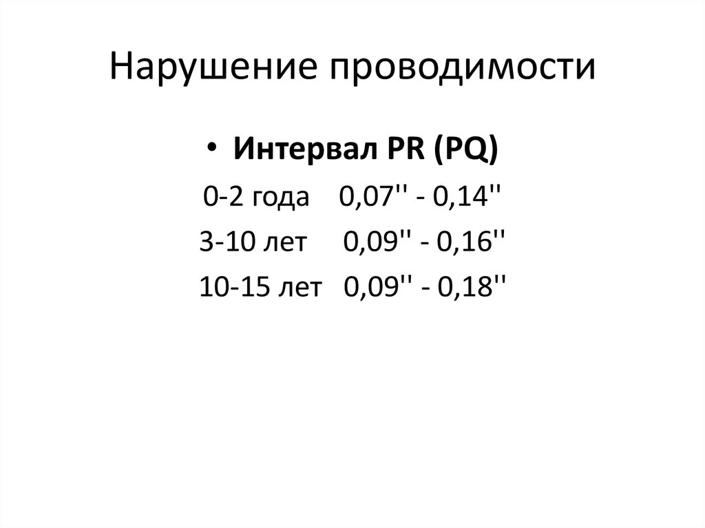 Нарушение проводимости