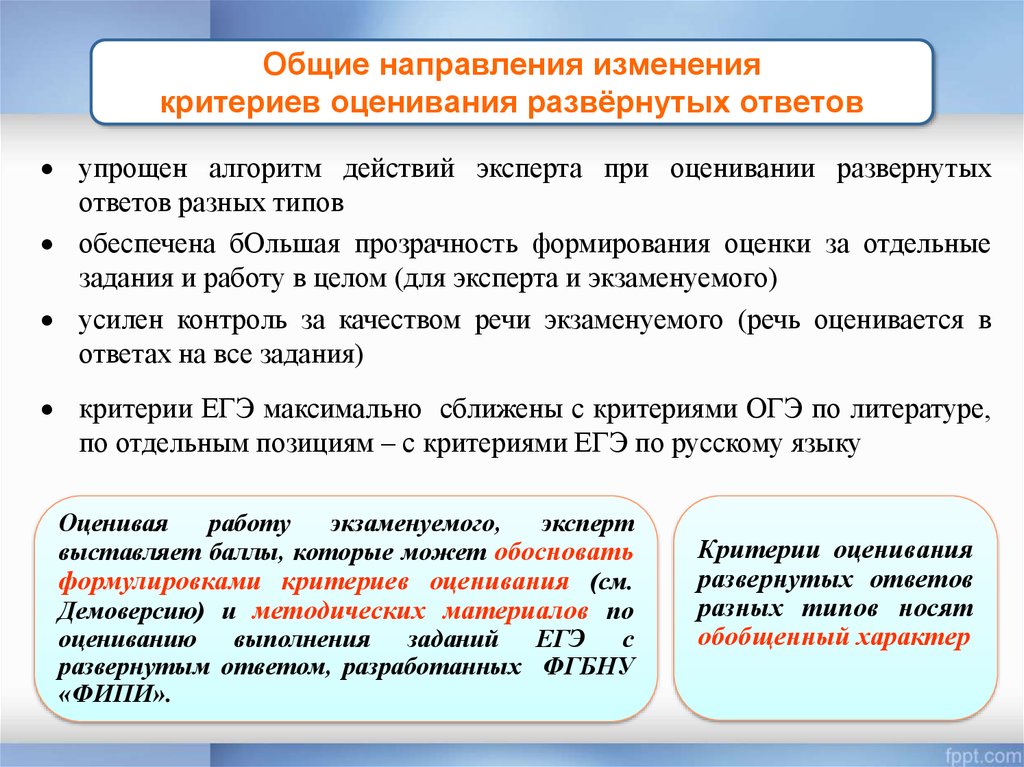 Критерии оценивания огэ по литературе