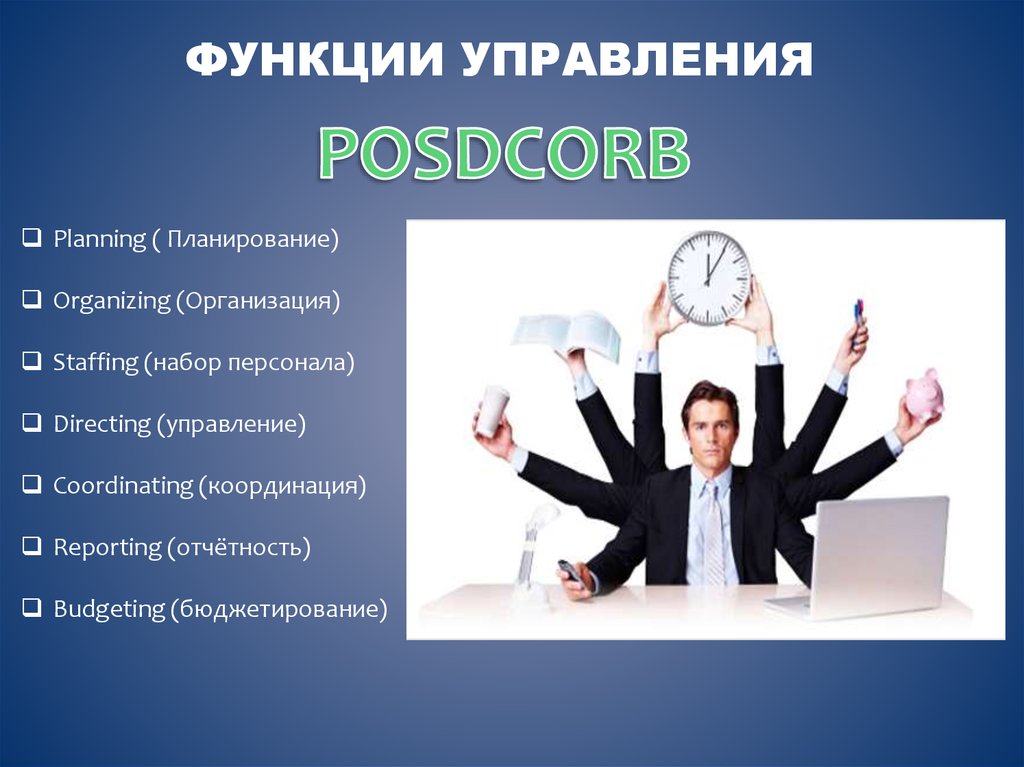 Функции управления