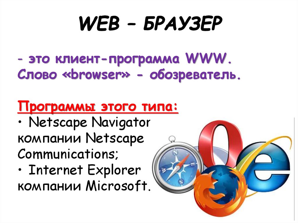 Работа с браузером презентация