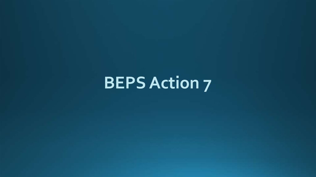 BEPS Action 7