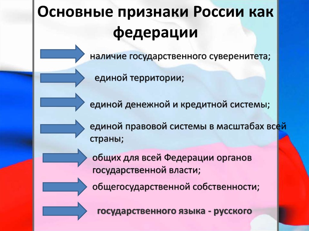 Какие характеристики российского государства