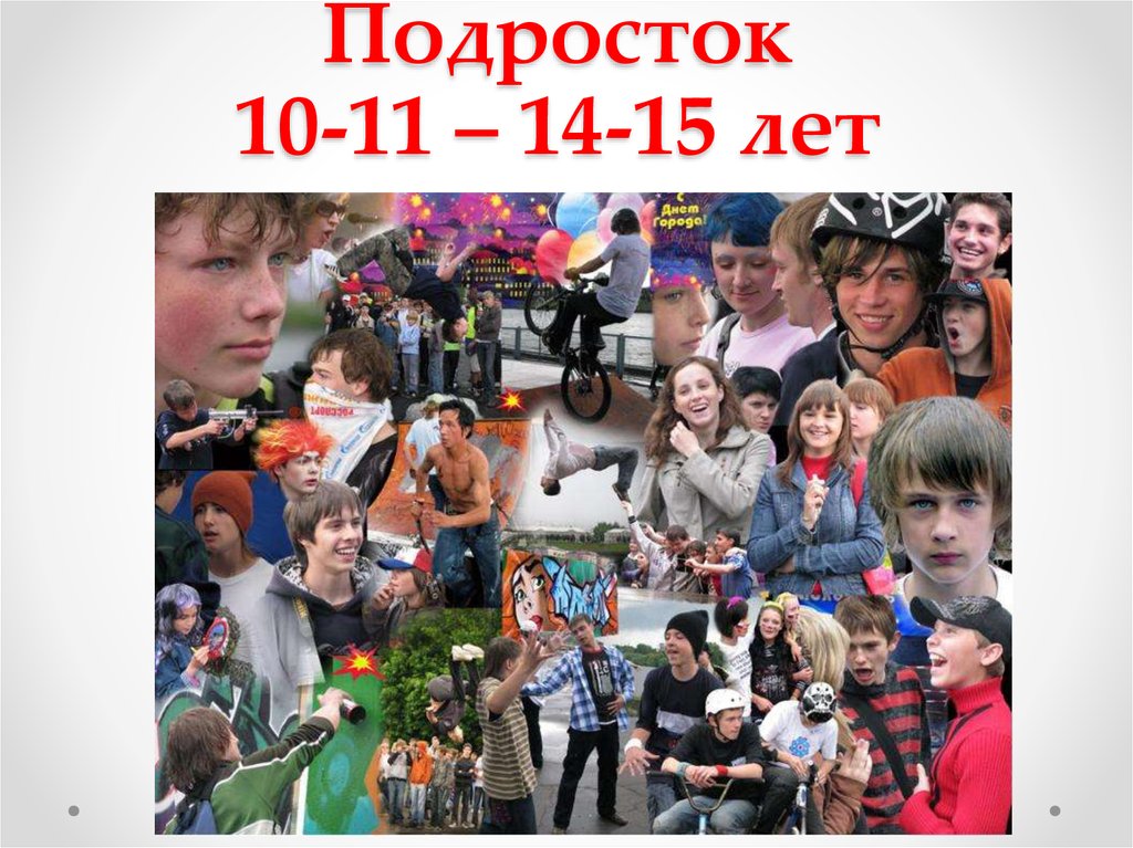 Подросток 10-11 – 14-15 лет
