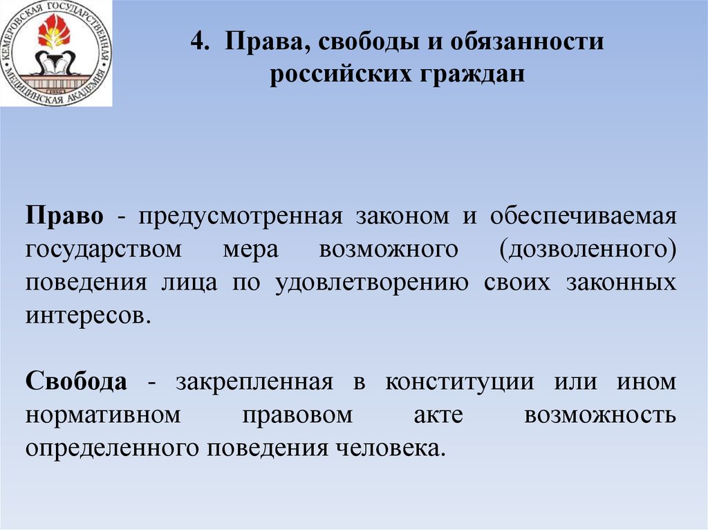 Российский обязанность. Права свободы и обязанности российских граждан. Мера дозволенного поведения, обеспечиваемая государством.. Законные интересы человека и гражданина. Иные права и свободы.