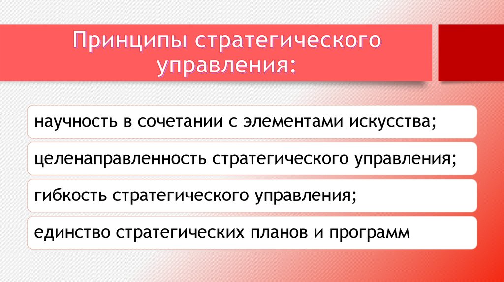 Принципы стратегического плана