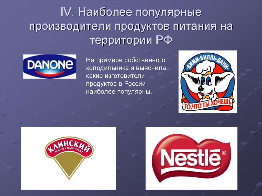 Товарами произведенными на территории. Производители продуктов. Русские производители продуктов питания. Логотипы производителей продуктов питания. Наиболее популярные производители продуктов питания.