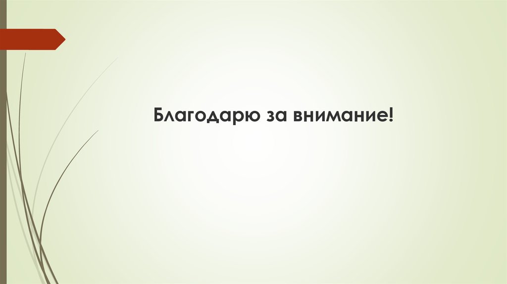 Благодарю за внимание!