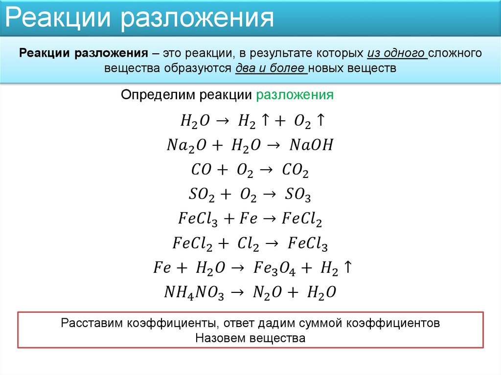 Впишите схемы химических реакций недостающие формулы веществ