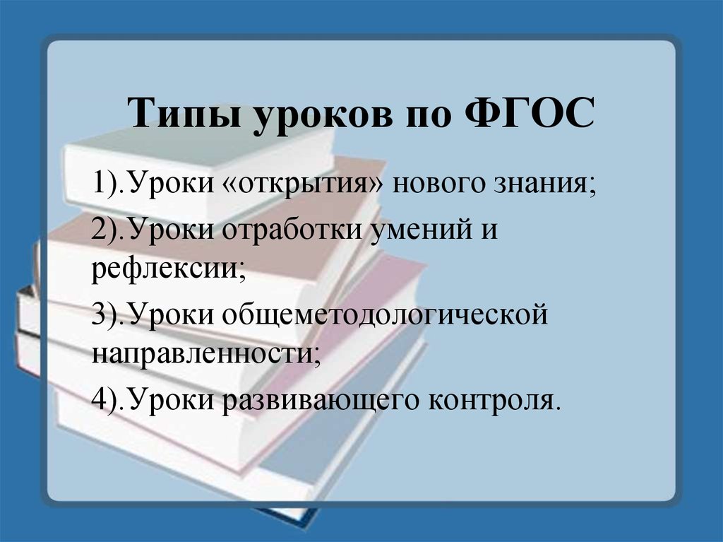 Урок типы уроков презентация