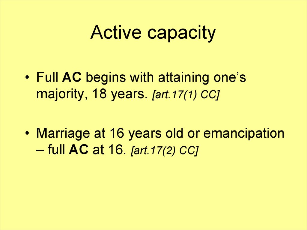 Active capacity