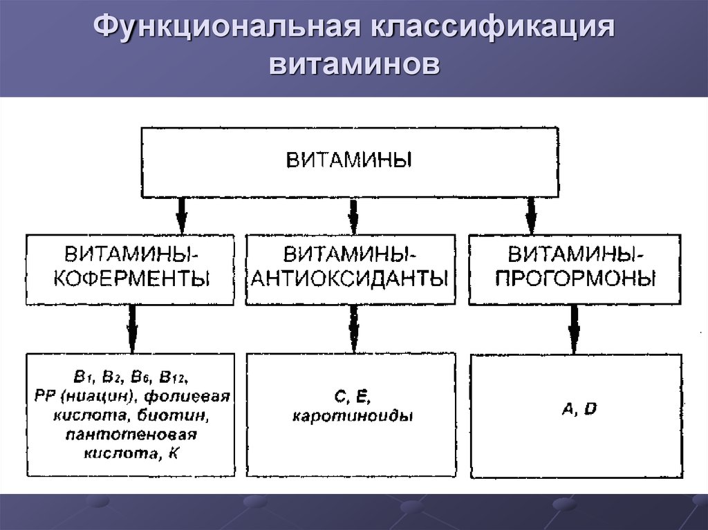 Функциональная классификация. Классификация витаминов антиоксиданты прогормоны. Физико-химическая классификация витаминов. Функциональная классификация витаминов. Классификация витаминов по функциям.