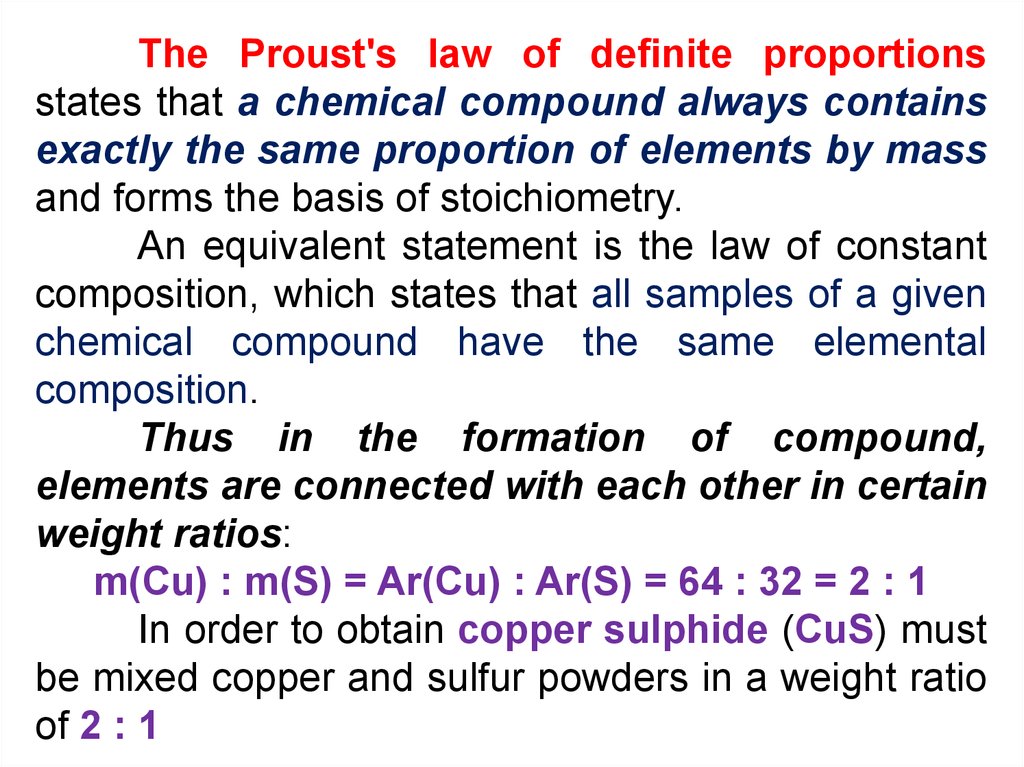 Law Of Definite Composition