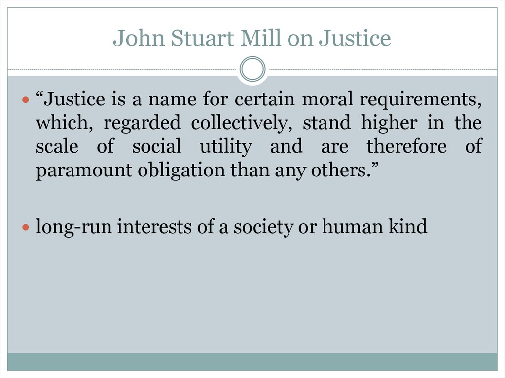 John Stuart Mill on Justice