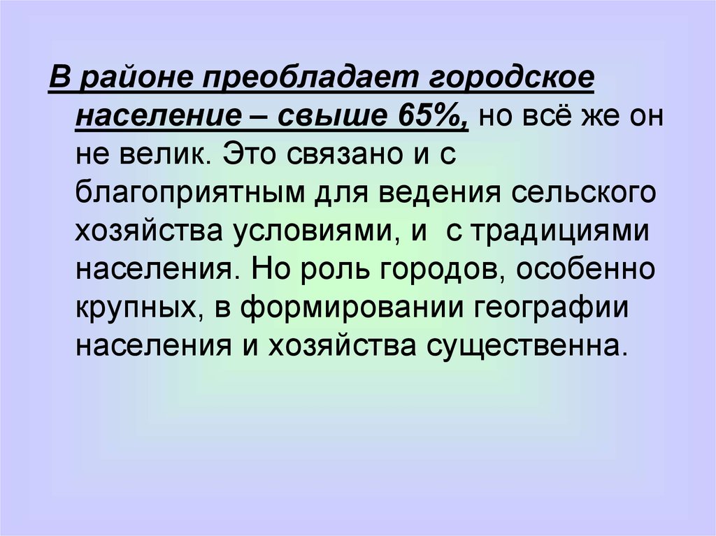 В стране преобладает сельское население