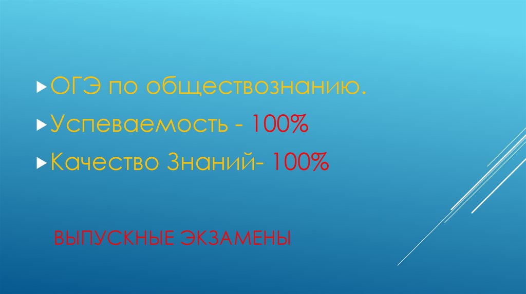 Выпускные экзамены