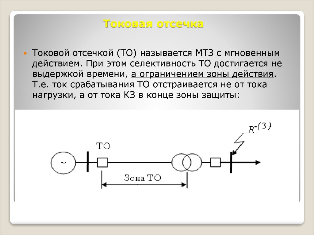 Мгновенные действия. Защита токовая отсечка принцип действия. Ток срабатывания реле токовой отсечки линии. Назначение схема и принцип действия токовой отсечки. Токовая отсечка релейная защита.