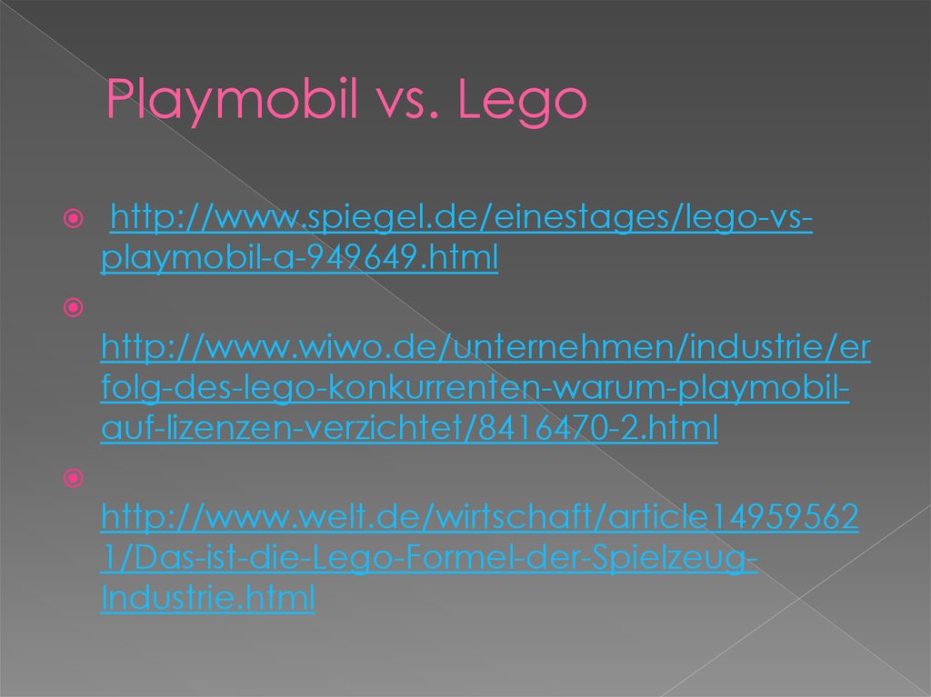 Playmobil vs. Lego