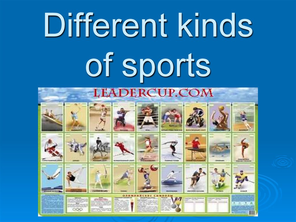 Different Types Of Sports