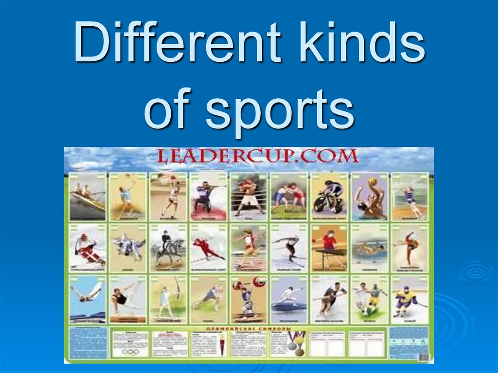 types of sports presentation