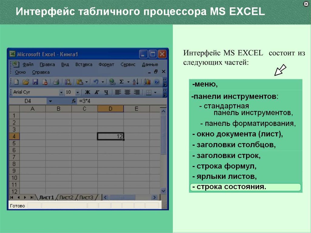 Microsoft excel электронные таблицы презентация