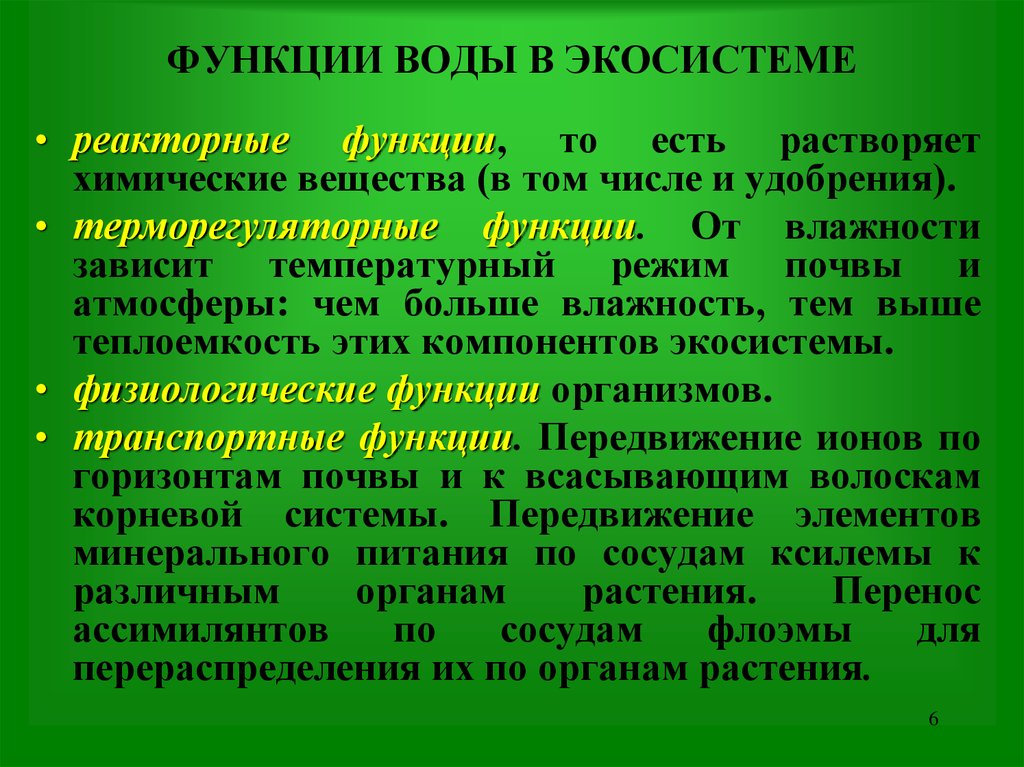 Функции природы. Функции водных экосистем. Функции экосистемы. Роль воды в экосистеме. Функционирование экосистем.