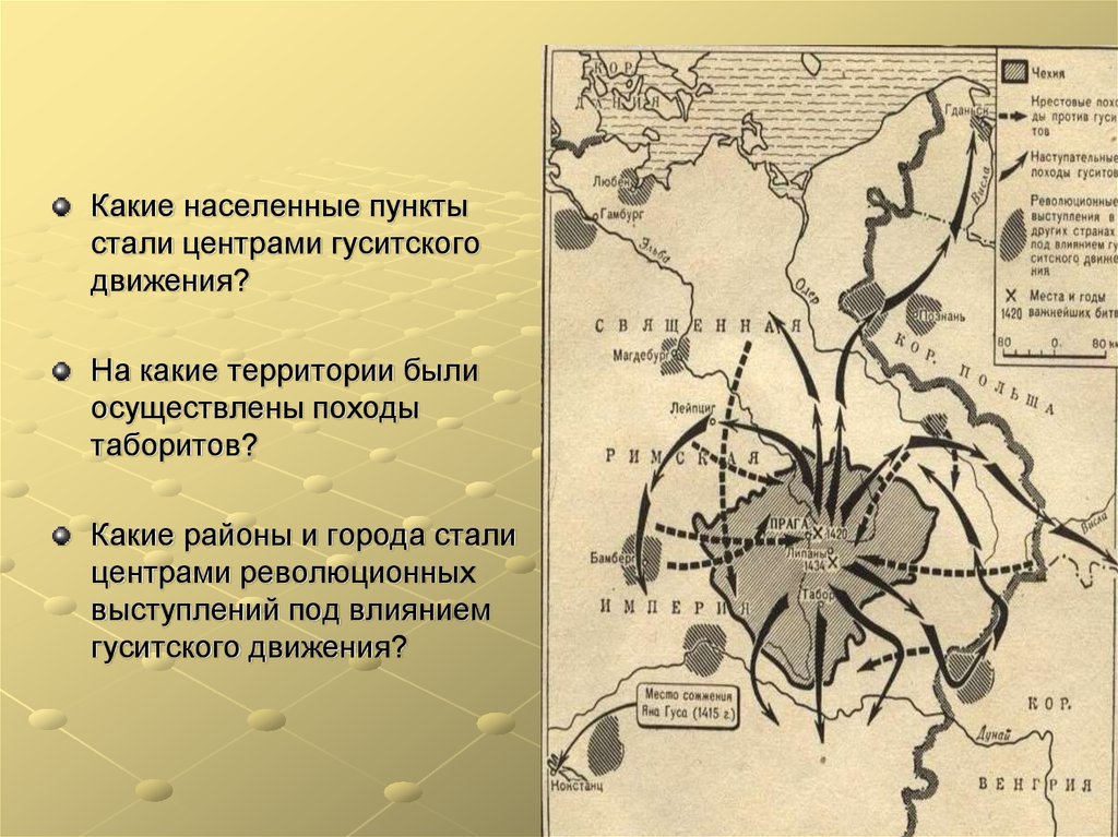 Гуситское движение. Гуситское движение в Чехии. План гуситского движения. Тема Гуситское движение в Чехии. Походы против гуситов.