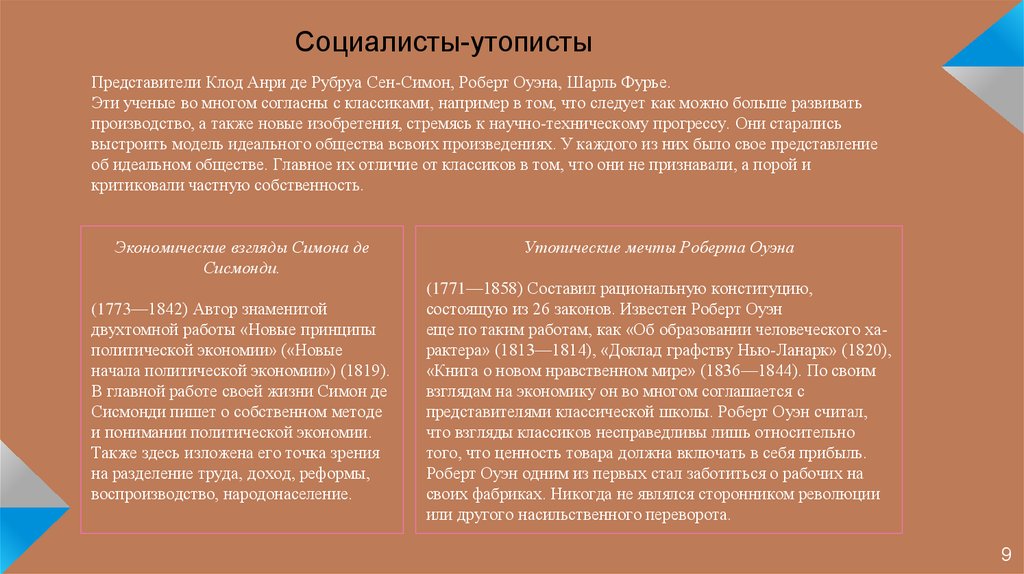 Реферат: Теория мелкотоварного производства Сисмонди