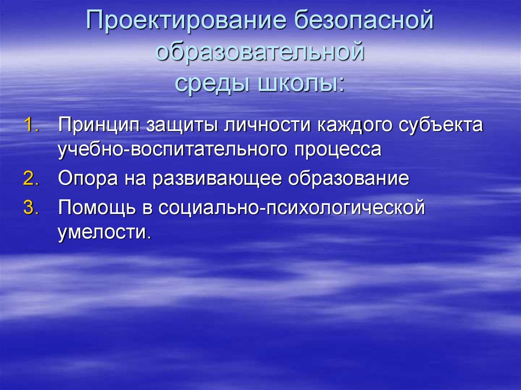 Проект безопасная информационная образовательная среда