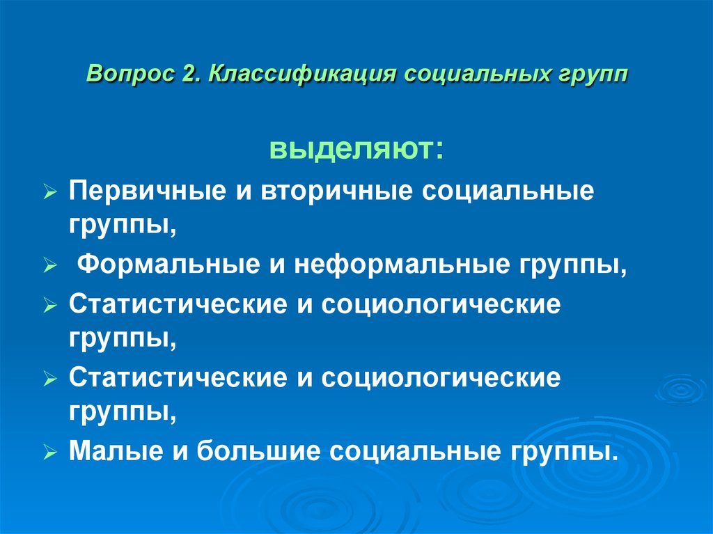 Неформальные социальные группы всегда имеют лидера цель и план