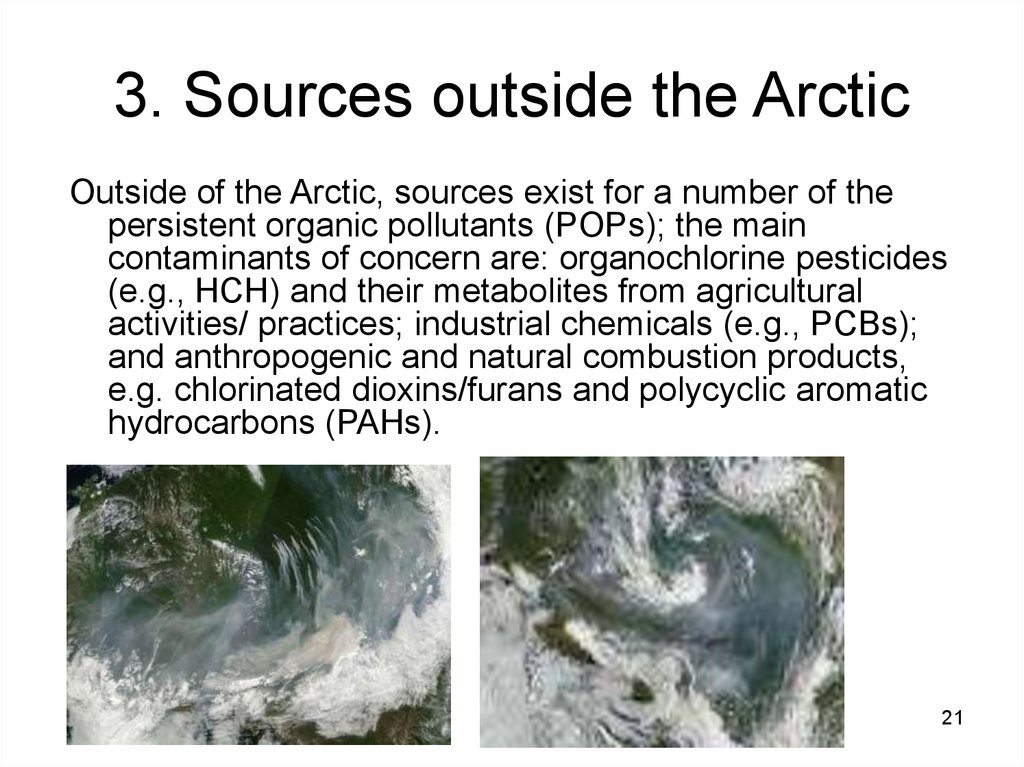 3. Sources outside the Arctic