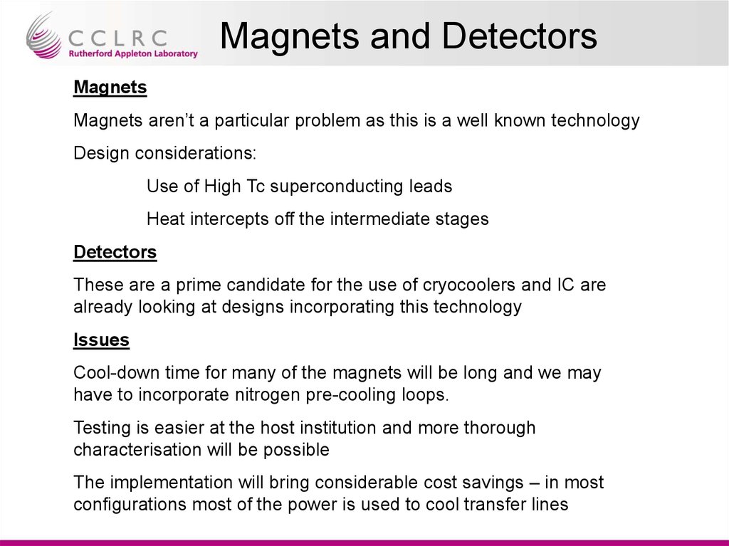 Magnets and Detectors