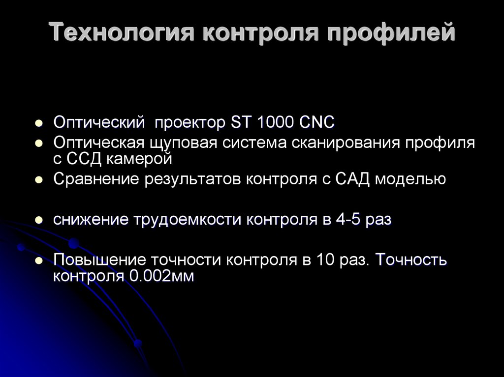 Технология контроля профилей