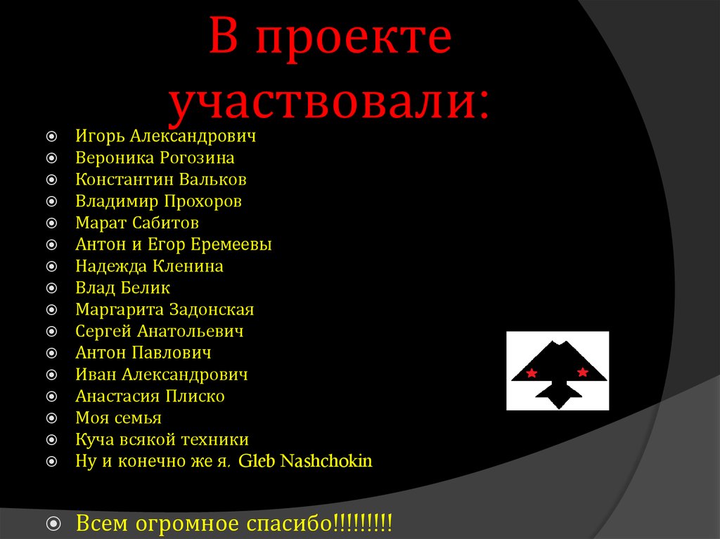 В проекте участвовали:
