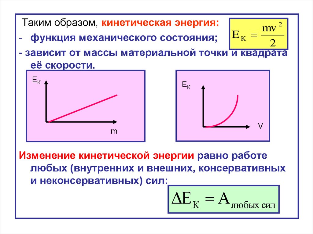 Связь механической работы и кинетической энергии