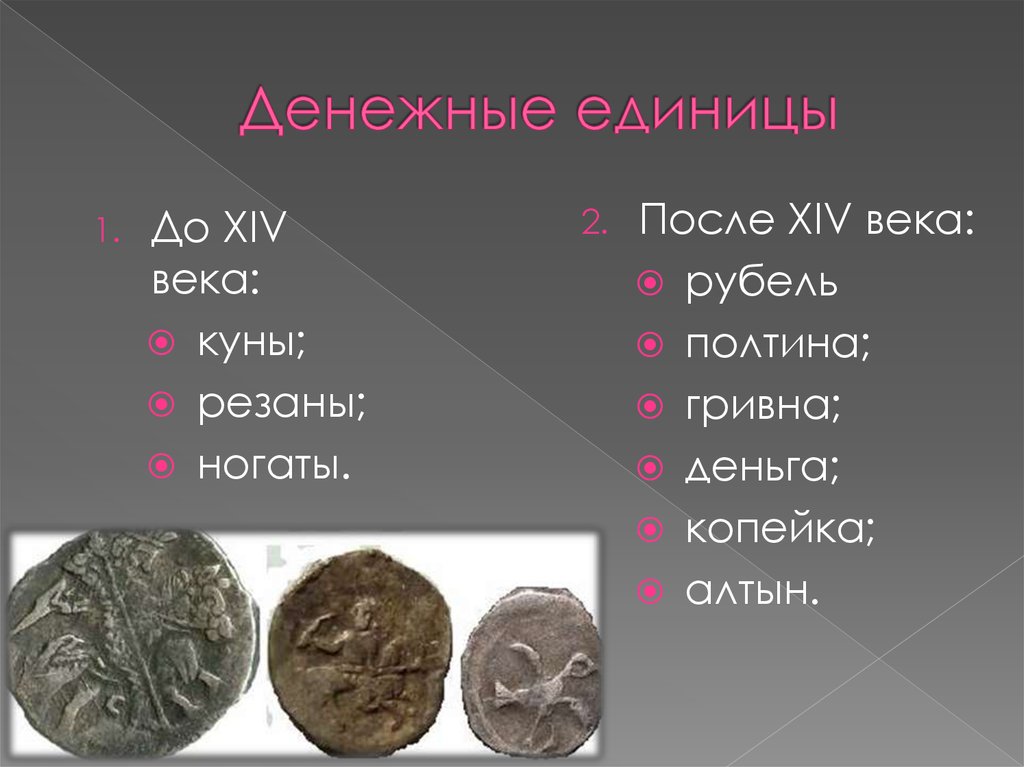 Денежные единицы