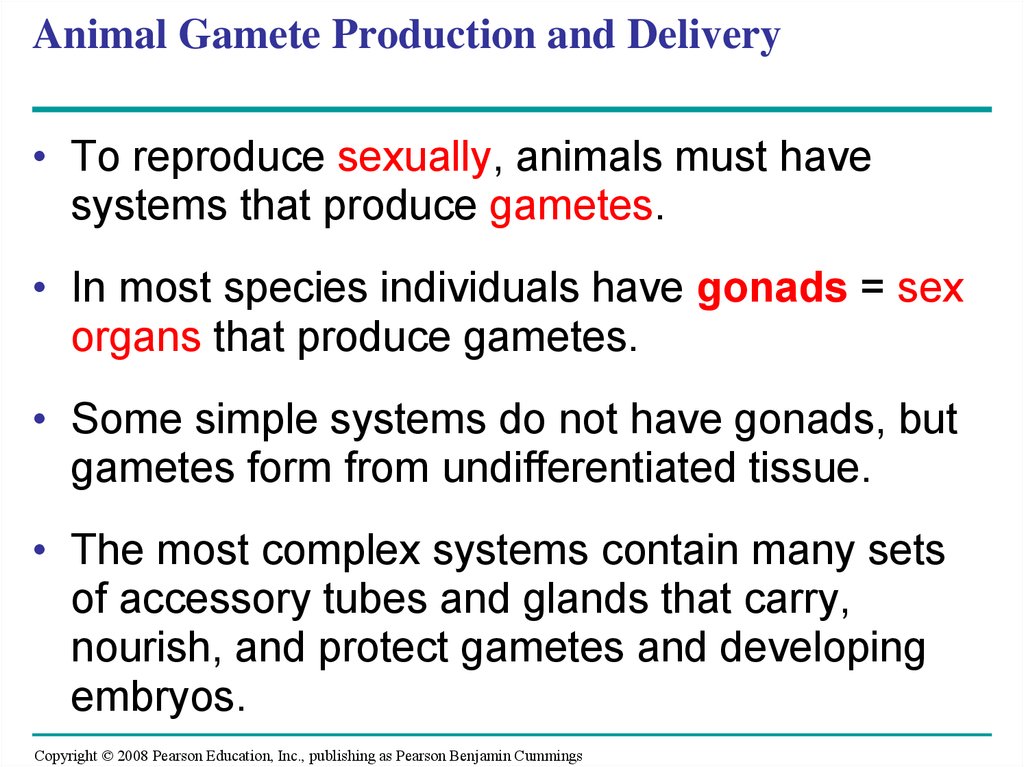 Animal Gamete Production and Delivery