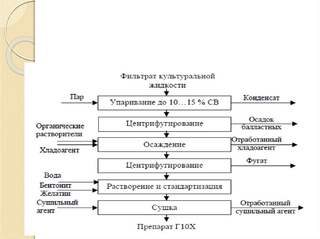 Технологическая схема получения лимонной кислоты