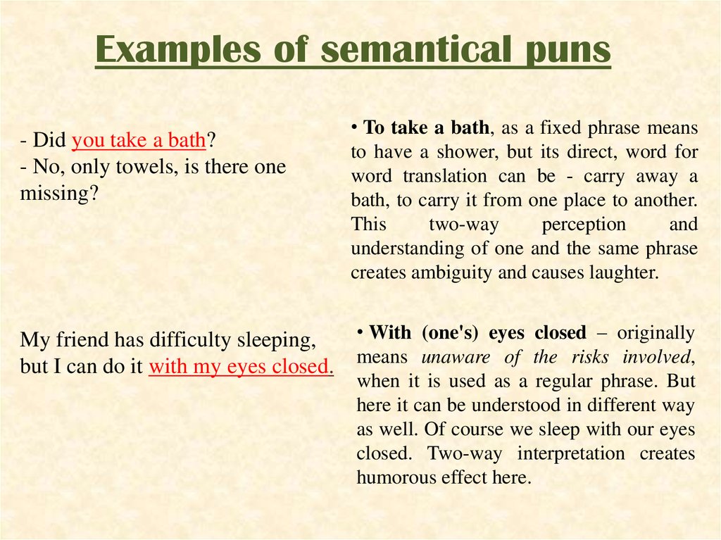 Pun as a stylistic device - online presentation