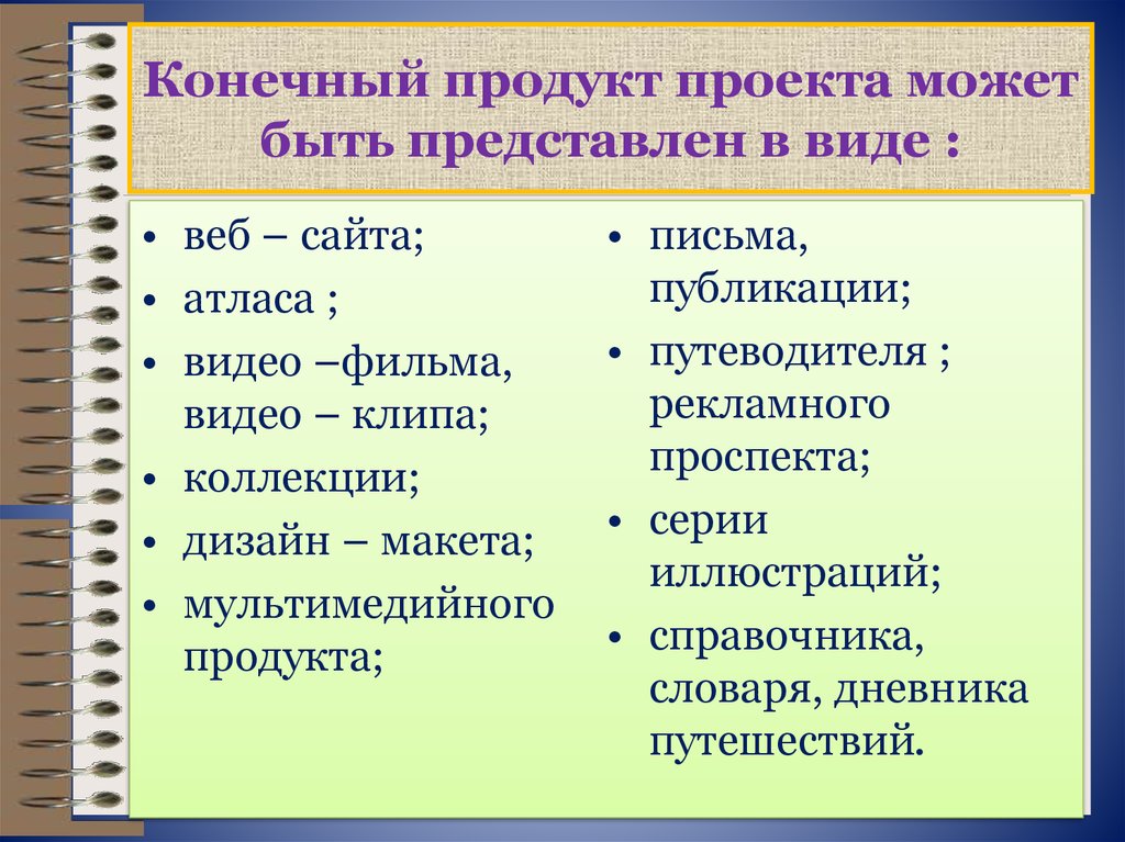 Создание конечного продукта