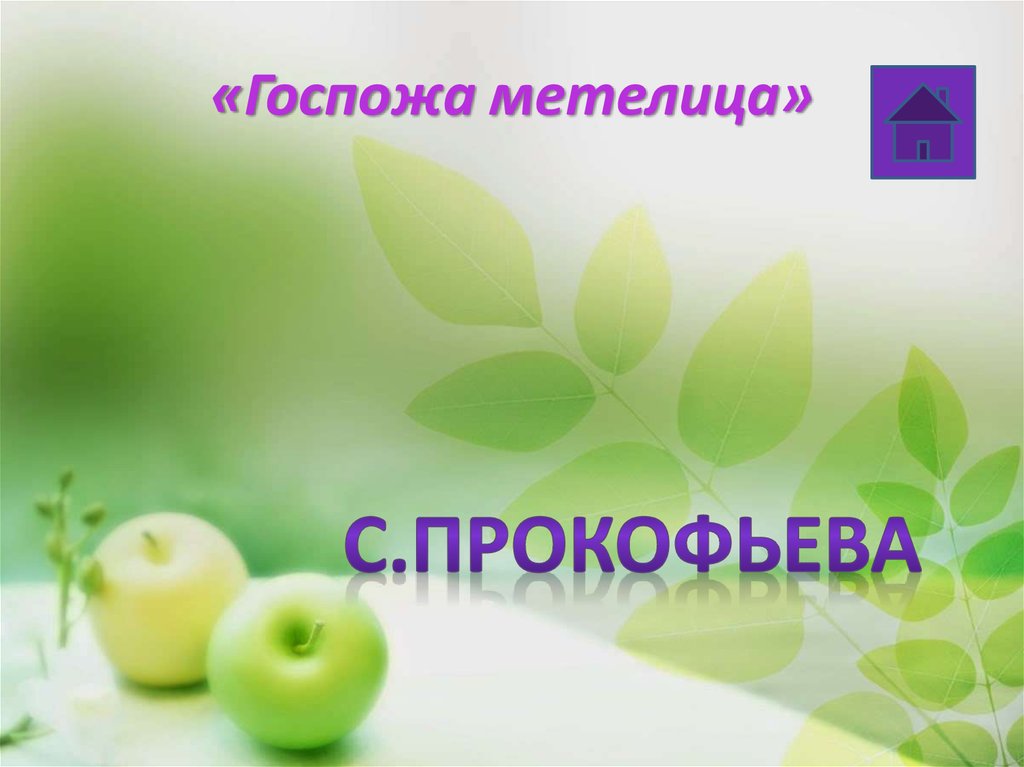 «Госпожа метелица»