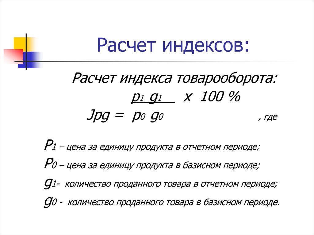 Расчет биржевых индексов