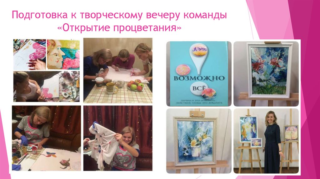 Подготовка к творческому вечеру команды «Открытие процветания»
