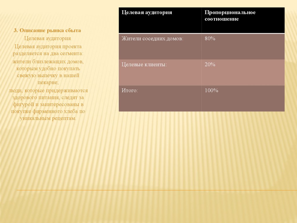 Описание целевой аудитории проекта