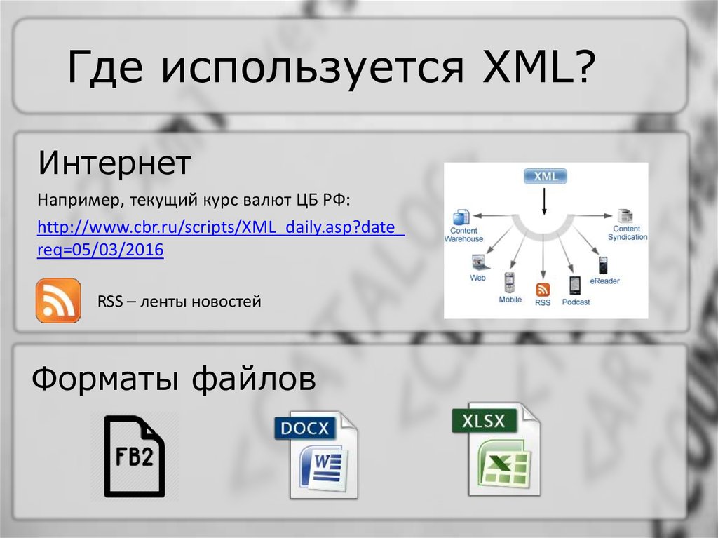 Как использовать xml