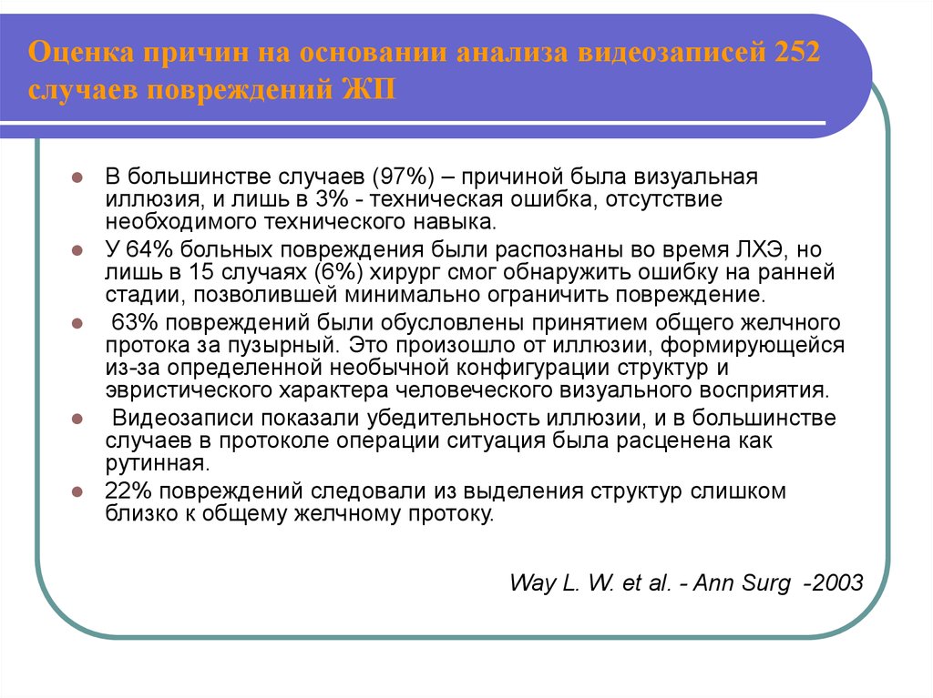 На основании анализа причин